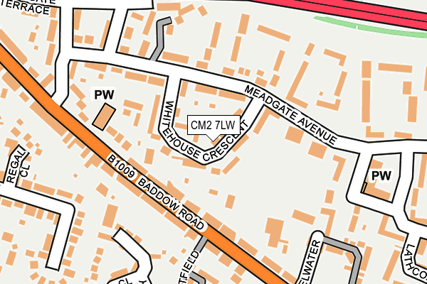 CM2 7LW map - OS OpenMap – Local (Ordnance Survey)