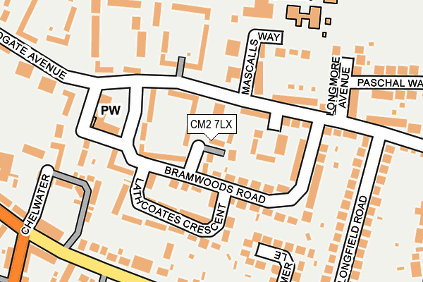 CM2 7LX map - OS OpenMap – Local (Ordnance Survey)
