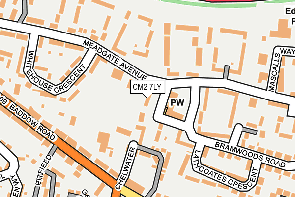 CM2 7LY map - OS OpenMap – Local (Ordnance Survey)