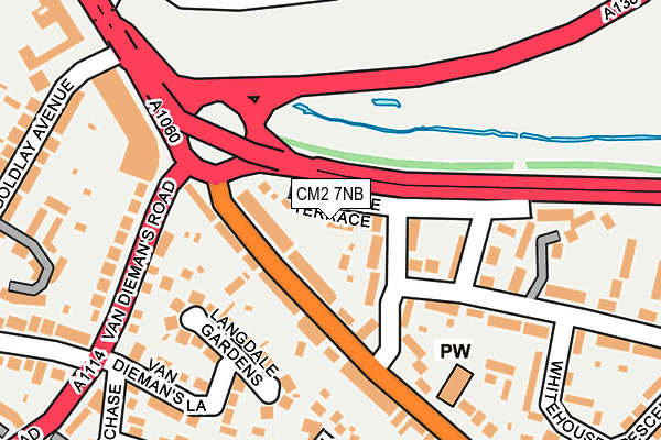CM2 7NB map - OS OpenMap – Local (Ordnance Survey)