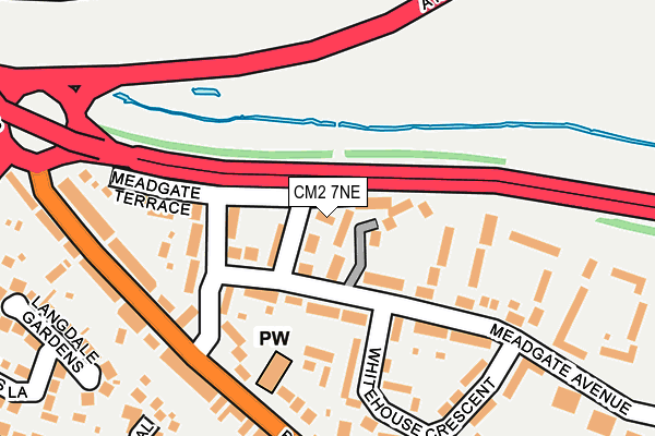 CM2 7NE map - OS OpenMap – Local (Ordnance Survey)