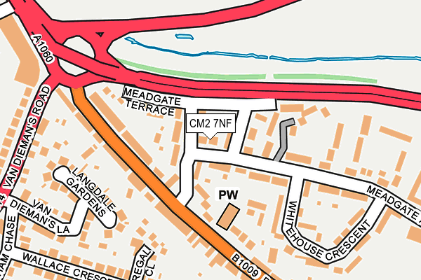 CM2 7NF map - OS OpenMap – Local (Ordnance Survey)