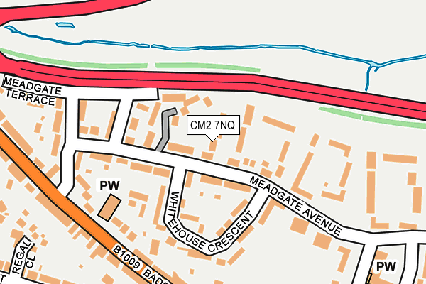 CM2 7NQ map - OS OpenMap – Local (Ordnance Survey)