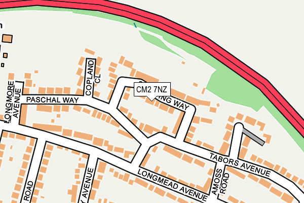 CM2 7NZ map - OS OpenMap – Local (Ordnance Survey)