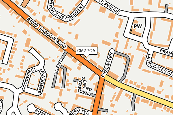 CM2 7QA map - OS OpenMap – Local (Ordnance Survey)