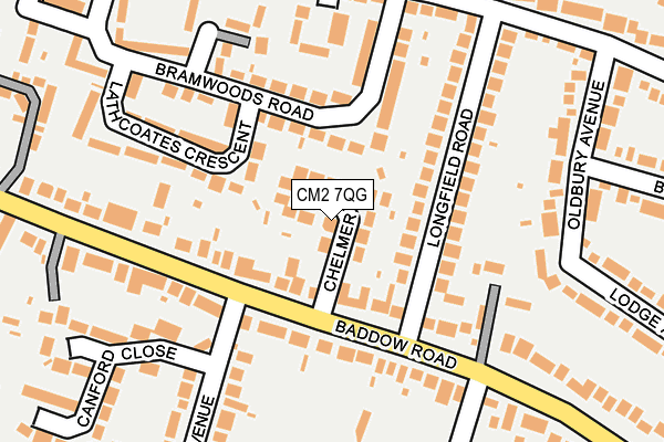 CM2 7QG map - OS OpenMap – Local (Ordnance Survey)