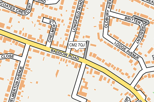 CM2 7QJ map - OS OpenMap – Local (Ordnance Survey)