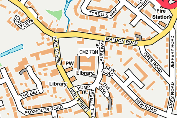 CM2 7QN map - OS OpenMap – Local (Ordnance Survey)