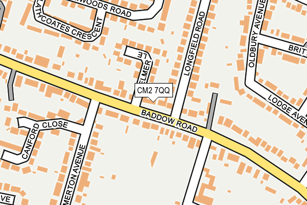 CM2 7QQ map - OS OpenMap – Local (Ordnance Survey)