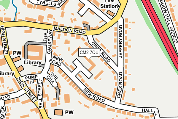 CM2 7QU map - OS OpenMap – Local (Ordnance Survey)