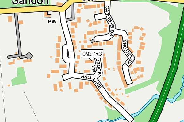 CM2 7RG map - OS OpenMap – Local (Ordnance Survey)