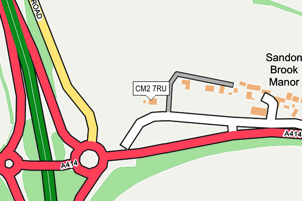 CM2 7RU map - OS OpenMap – Local (Ordnance Survey)