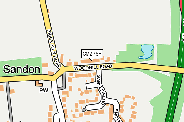 CM2 7SF map - OS OpenMap – Local (Ordnance Survey)