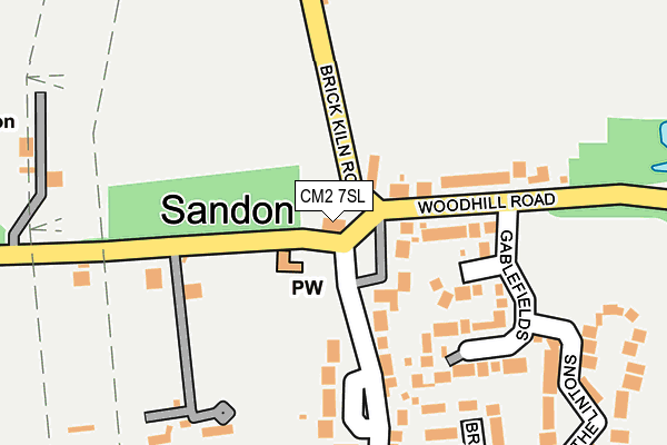 CM2 7SL map - OS OpenMap – Local (Ordnance Survey)