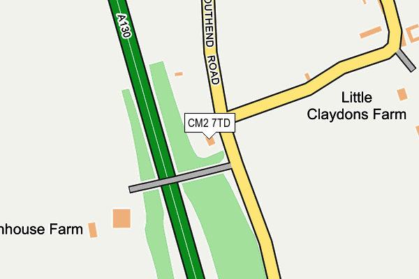 CM2 7TD map - OS OpenMap – Local (Ordnance Survey)