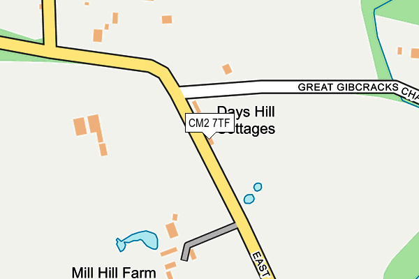 CM2 7TF map - OS OpenMap – Local (Ordnance Survey)