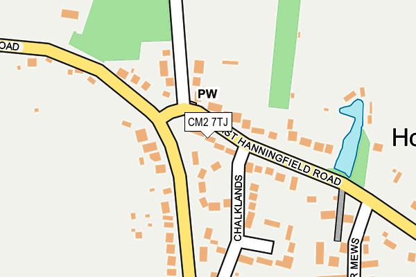 CM2 7TJ map - OS OpenMap – Local (Ordnance Survey)