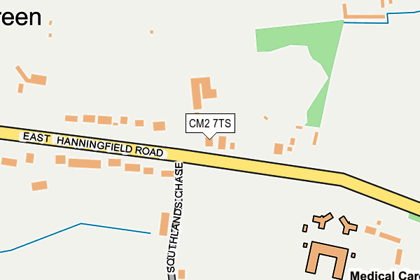 CM2 7TS map - OS OpenMap – Local (Ordnance Survey)