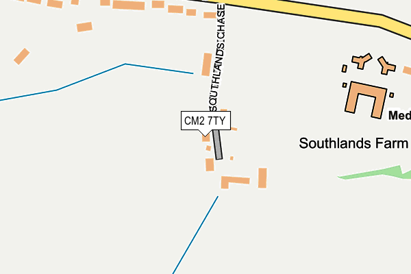 CM2 7TY map - OS OpenMap – Local (Ordnance Survey)