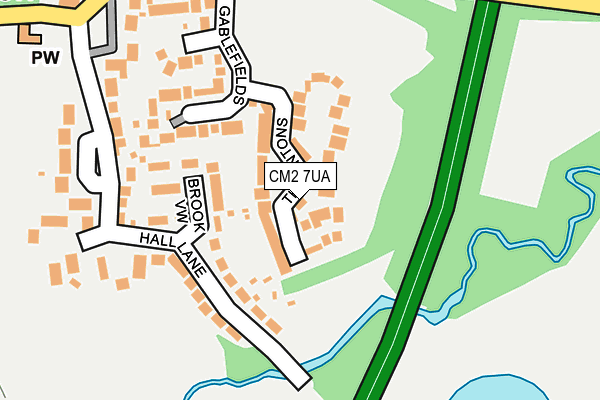 CM2 7UA map - OS OpenMap – Local (Ordnance Survey)