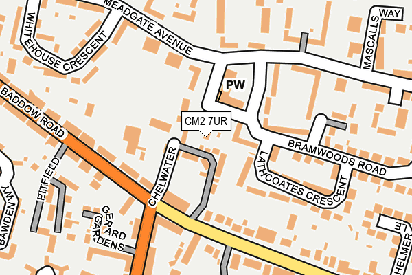 CM2 7UR map - OS OpenMap – Local (Ordnance Survey)