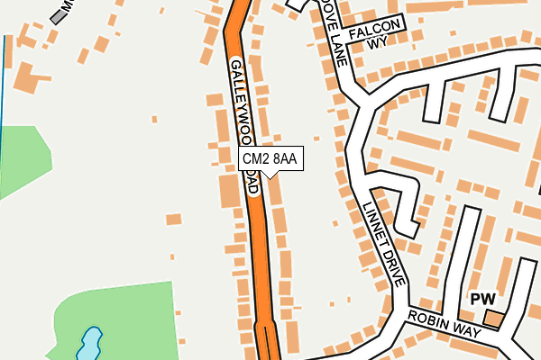 CM2 8AA map - OS OpenMap – Local (Ordnance Survey)