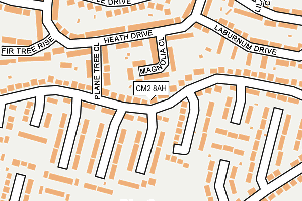 CM2 8AH map - OS OpenMap – Local (Ordnance Survey)