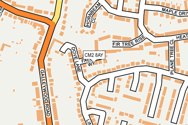 CM2 8AY map - OS OpenMap – Local (Ordnance Survey)