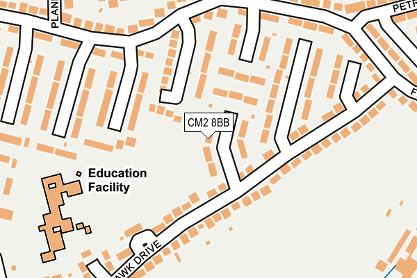 CM2 8BB map - OS OpenMap – Local (Ordnance Survey)