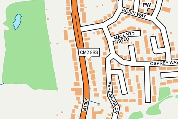 CM2 8BS map - OS OpenMap – Local (Ordnance Survey)