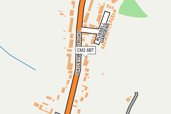 CM2 8BT map - OS OpenMap – Local (Ordnance Survey)