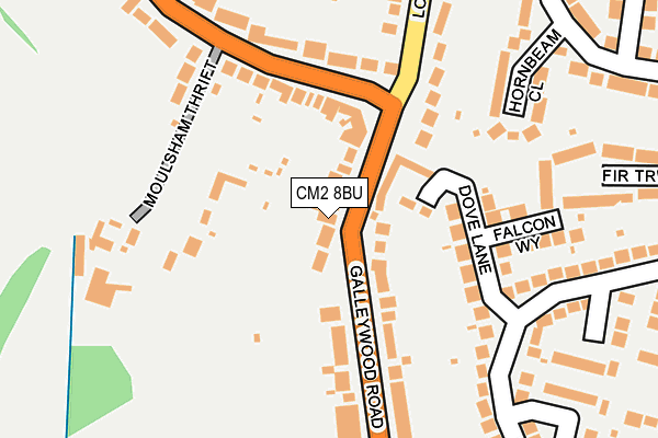 CM2 8BU map - OS OpenMap – Local (Ordnance Survey)