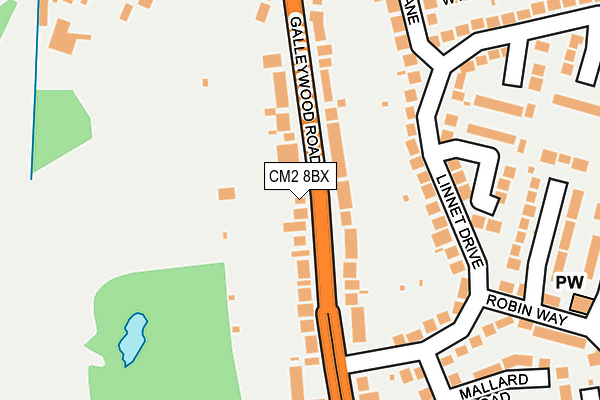 CM2 8BX map - OS OpenMap – Local (Ordnance Survey)