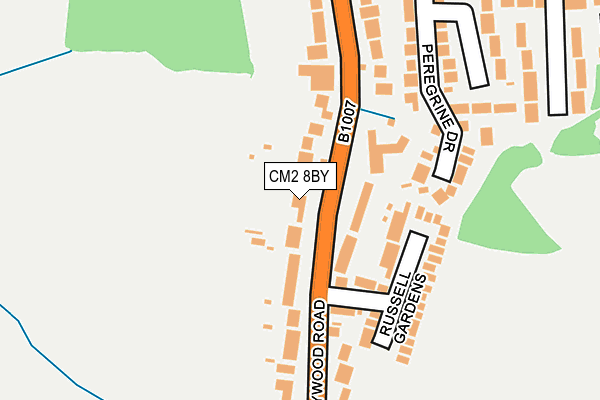 CM2 8BY map - OS OpenMap – Local (Ordnance Survey)