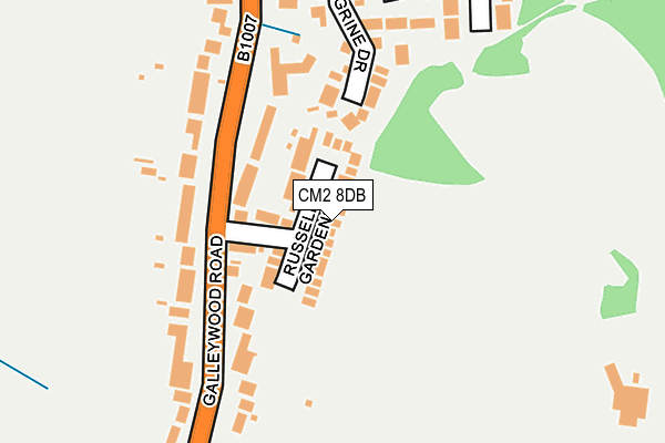 CM2 8DB map - OS OpenMap – Local (Ordnance Survey)