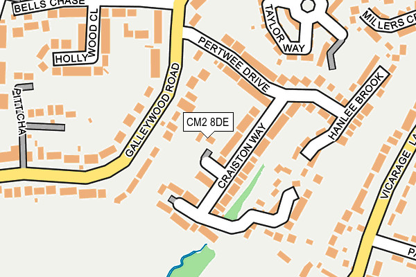 CM2 8DE map - OS OpenMap – Local (Ordnance Survey)