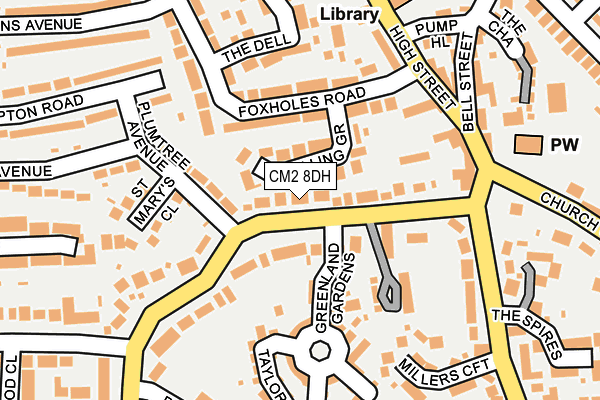 CM2 8DH map - OS OpenMap – Local (Ordnance Survey)