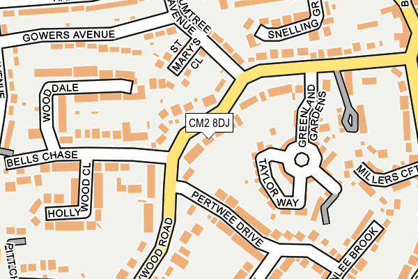 CM2 8DJ map - OS OpenMap – Local (Ordnance Survey)