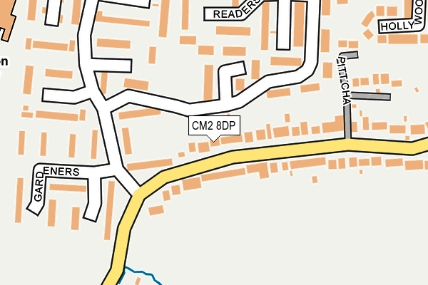 CM2 8DP map - OS OpenMap – Local (Ordnance Survey)