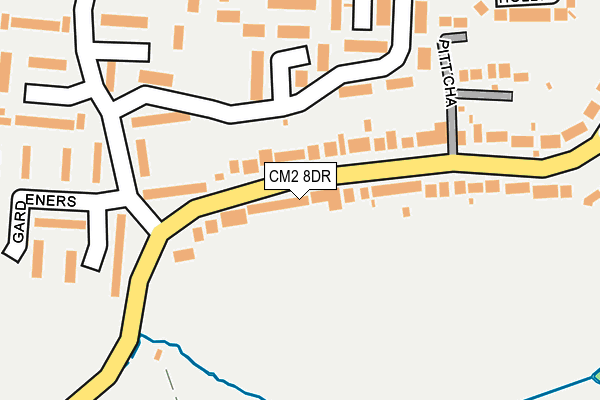 CM2 8DR map - OS OpenMap – Local (Ordnance Survey)