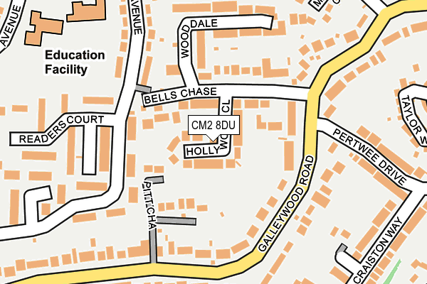 CM2 8DU map - OS OpenMap – Local (Ordnance Survey)