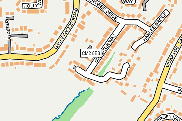 CM2 8EB map - OS OpenMap – Local (Ordnance Survey)