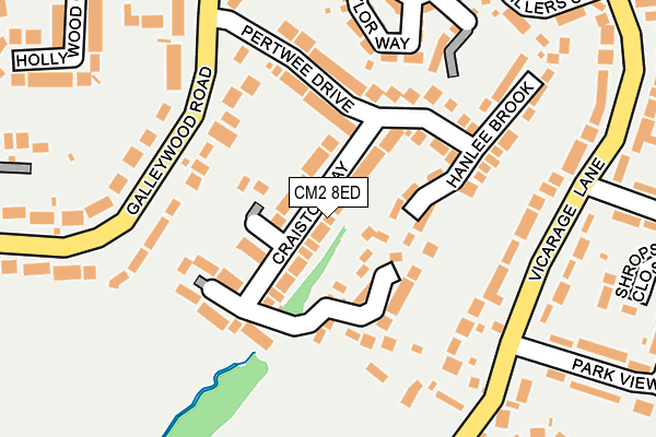 CM2 8ED map - OS OpenMap – Local (Ordnance Survey)