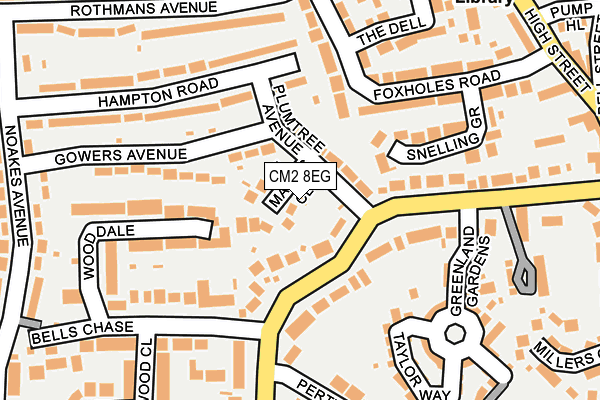 CM2 8EG map - OS OpenMap – Local (Ordnance Survey)