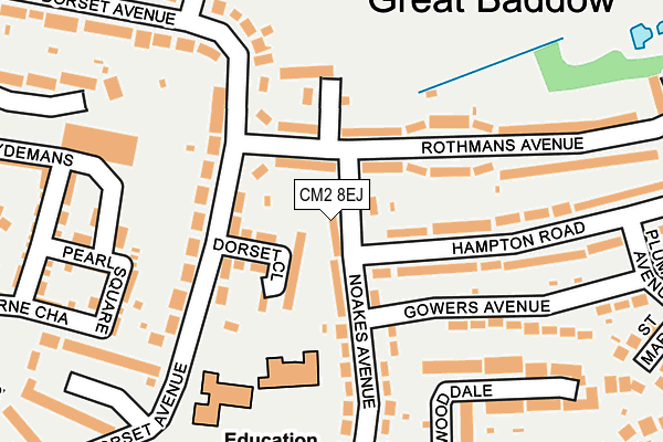 CM2 8EJ map - OS OpenMap – Local (Ordnance Survey)