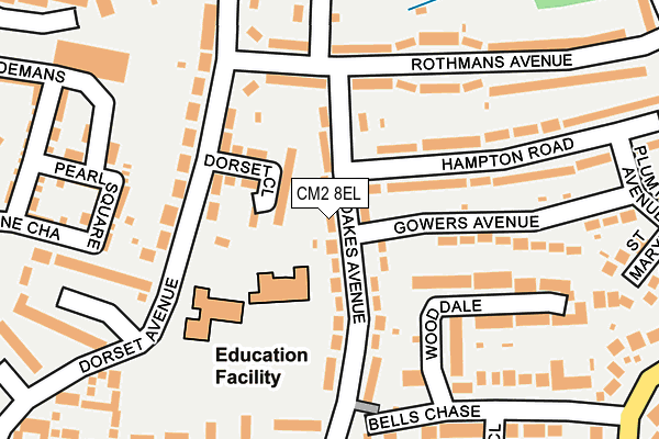 CM2 8EL map - OS OpenMap – Local (Ordnance Survey)