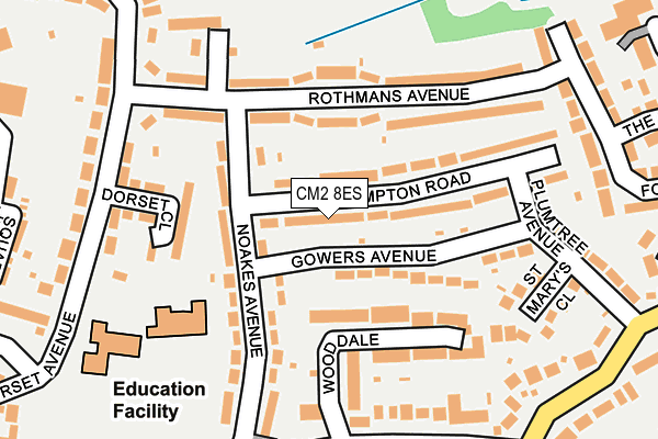 CM2 8ES map - OS OpenMap – Local (Ordnance Survey)