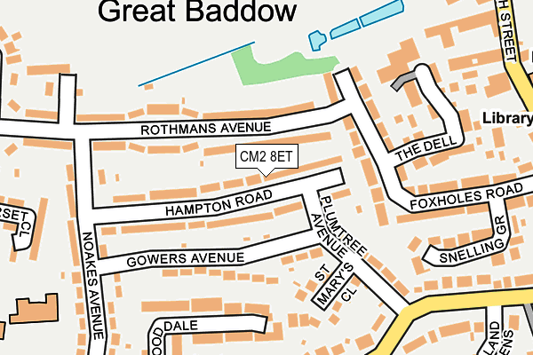 CM2 8ET map - OS OpenMap – Local (Ordnance Survey)