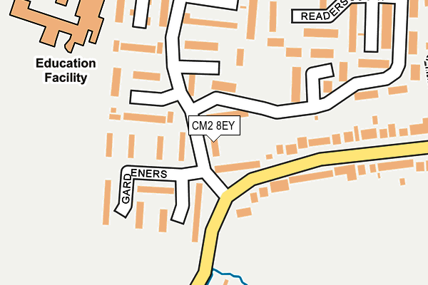 CM2 8EY map - OS OpenMap – Local (Ordnance Survey)