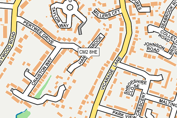 CM2 8HE map - OS OpenMap – Local (Ordnance Survey)